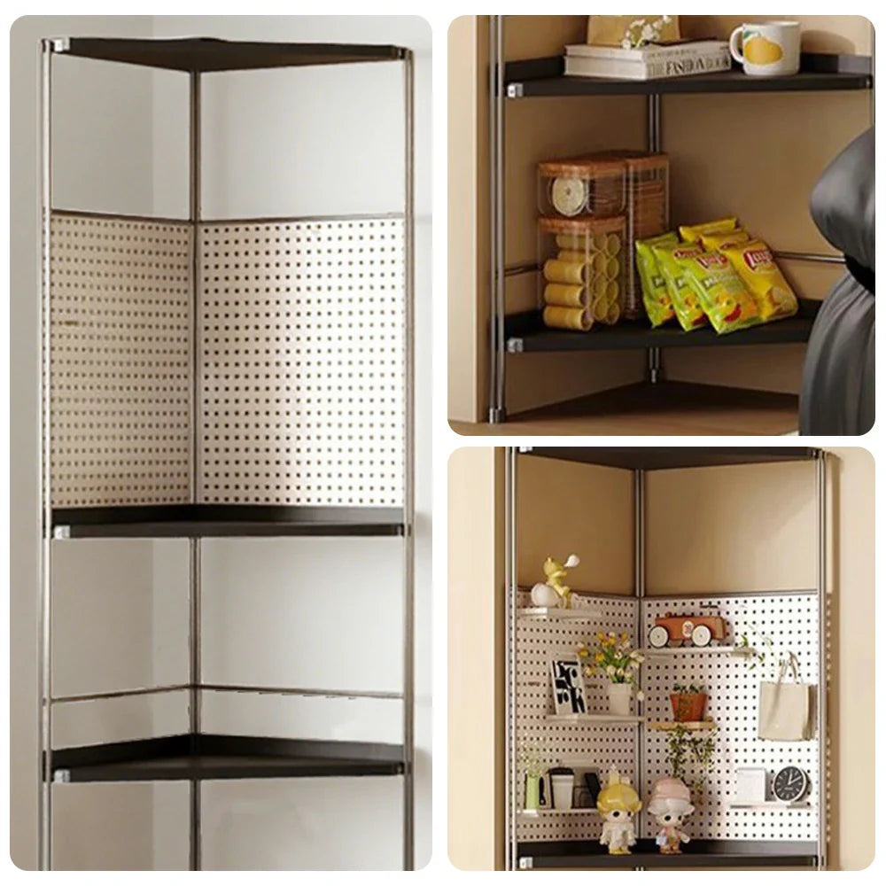 LIVARA 1120B Compact Rack Corner Wood Eco-friendly Bookshelf, Storage Rubberwood, Five-Tier Solid - Design