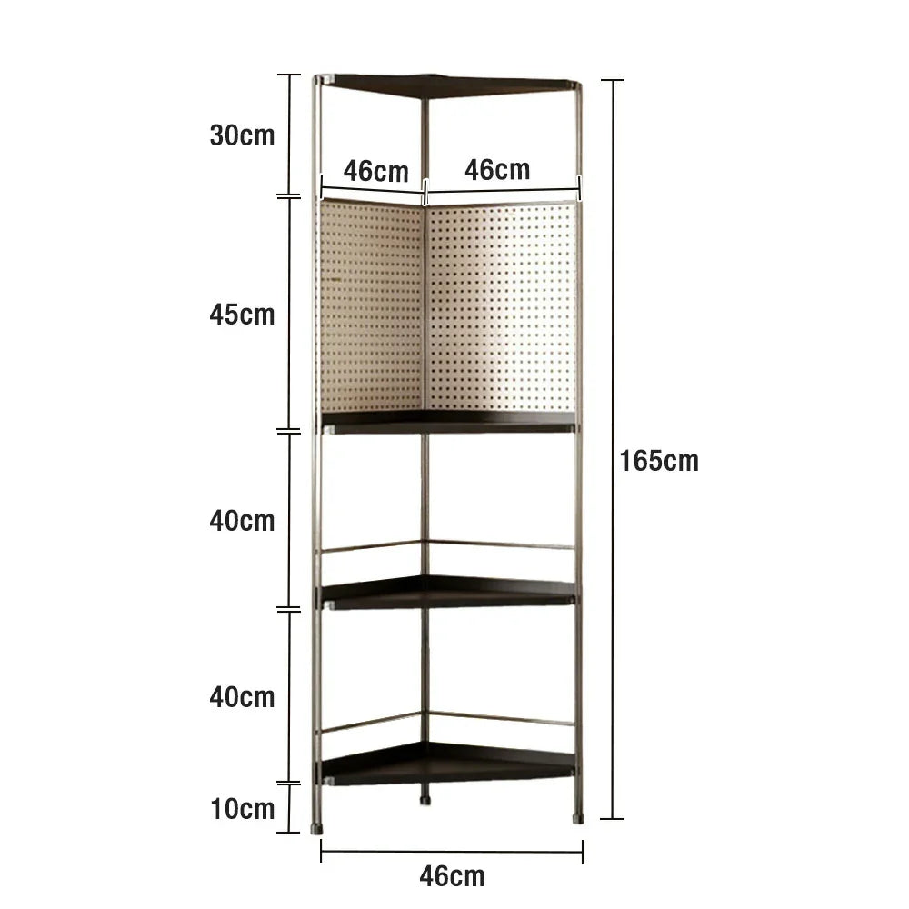 LIVARA 1120B Compact Rack Corner Wood Eco-friendly Bookshelf, Storage Rubberwood, Five-Tier Solid - Design