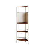 LIVARA 1120B Compact Rack Corner Wood Eco-friendly Bookshelf, Storage Rubberwood, Five-Tier Solid - Design