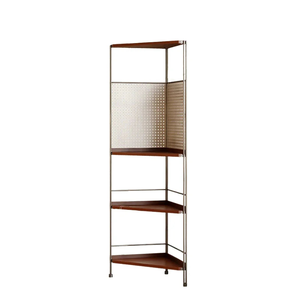 LIVARA 1120B Compact Rack Corner Wood Eco-friendly Bookshelf, Storage Rubberwood, Five-Tier Solid - Design