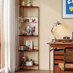 LIVARA 1120B Compact Rack Corner Wood Eco-friendly Bookshelf, Storage Rubberwood, Five-Tier Solid - Design