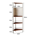 LIVARA 1120B Compact Rack Corner Wood Eco-friendly Bookshelf, Storage Rubberwood, Five-Tier Solid - Design