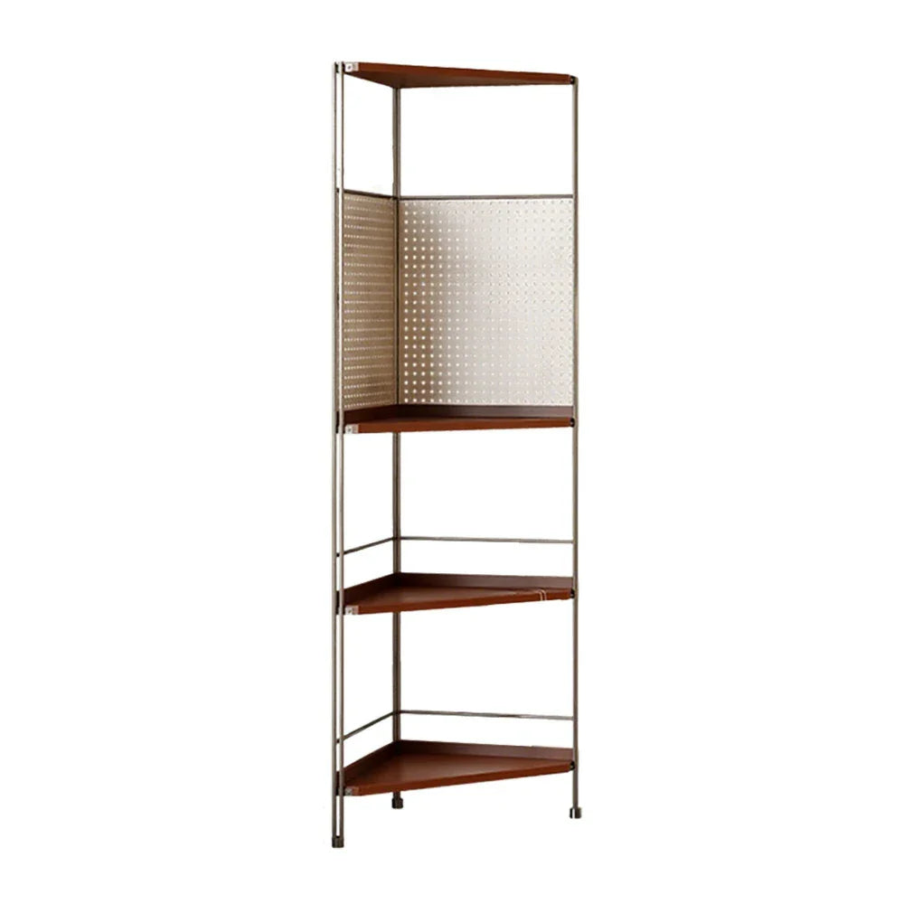 LIVARA 1120B Compact Rack Corner Wood Eco-friendly Bookshelf, Storage Rubberwood, Five-Tier Solid - Design