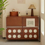 LIVARA 1152 Doors Press-to-Open - Corner Wood Storage Flip-Up Solid Cabinet, Drawers Wood