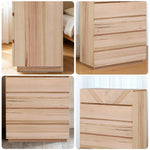 LIVARA 449 Contemporary 5-Drawer - Veneer Premium Natural Dresser Spacious Ash V-Shaped - Drawer Tall Style Pattern - Refined Storage Finish