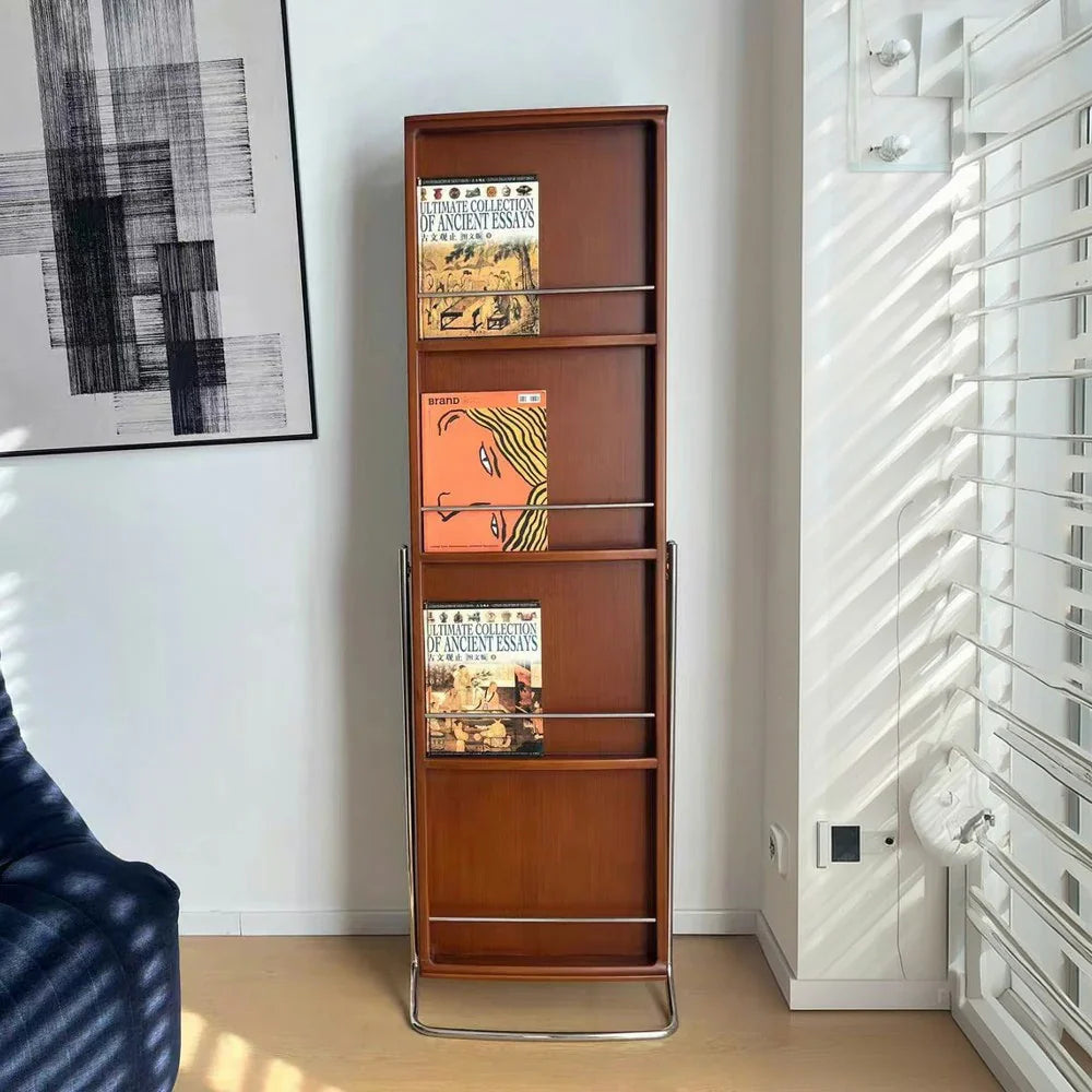 LIVARA 8803 Mirror Full-Length and - Solid Glass, Wood Cabinet, Design Ultra-Clear Legs, Functional Wood Stainless Storage Steel White