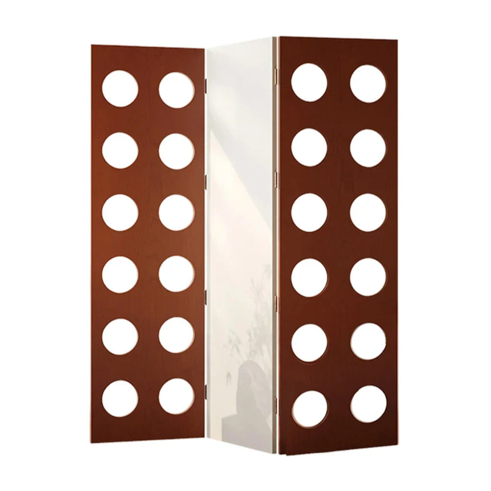 LIVARA 8810 Eco-Friendly Finish, Solid Design, Wood Room Space-Saving Foldable - Cherry 180-degree Wood and Divider, Folding Smooth Veneer, White