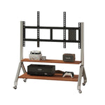 LIVARA 8811 Design Frame Stand, Unit, Pegboard - Casters, TV Wooden Flexible Stainless Steel Adjustable Wood