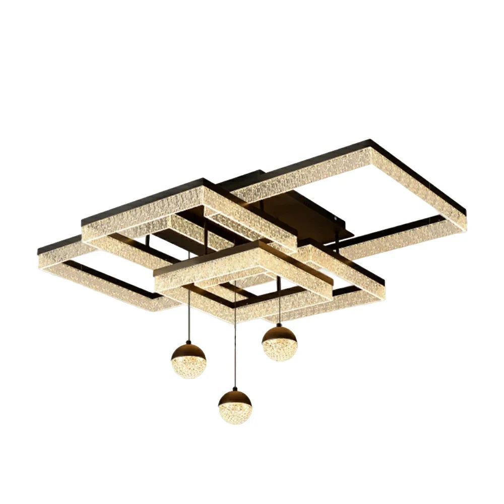 LIVARA 288W Design Grid Anti-Glare & CRI High Eye-Protection Full-Spectrum with Light Pendant Frosted