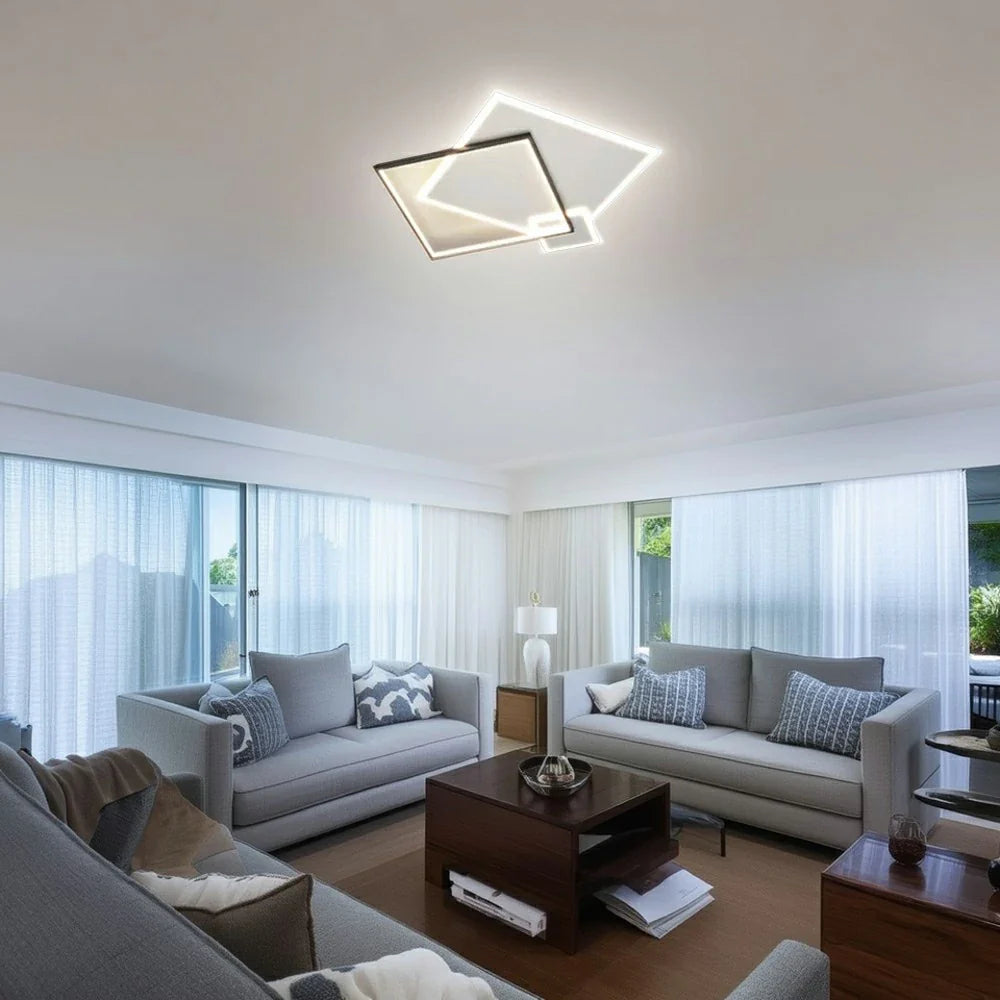 LIVARA 38W Diffuser Acrylic with Body Iron Matte & Lighting Dimmable Three-Color LED, Eye-Protection Full-Spectrum with Light Ceiling