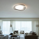 LIVARA 43W - Design Eye-Comfort Dimmable Three-Color & LED Surround 3D with Light Ceiling Aluminium Black