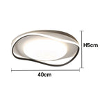 LIVARA 43W - Design Eye-Comfort Dimmable Three-Color & LED Surround 3D with Light Ceiling Aluminium Black