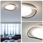 LIVARA 43W - Design Eye-Comfort Dimmable Three-Color & LED Surround 3D with Light Ceiling Aluminium Black