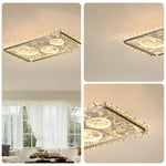 LIVARA 360W - Lighting Dimmable Three-Color & LED Eye-Protection Full-Spectrum System, Optical Anti-Glare with Light Ceiling Aluminium Red