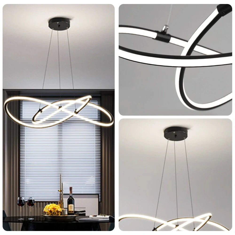 LIVARA 102W Body Moisture-Resistant Finish Matte & Suspension 1.5m Adjustable LED, Eye-Protection Full-Spectrum with Light Pendant
