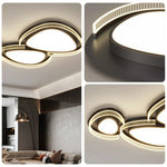 LIVARA 294W - Design Body Iron Diffuser Soft PMMA & Lighting Dimmable Three-Color LED, Eye-Protection Full-Spectrum with Light Ceiling Black
