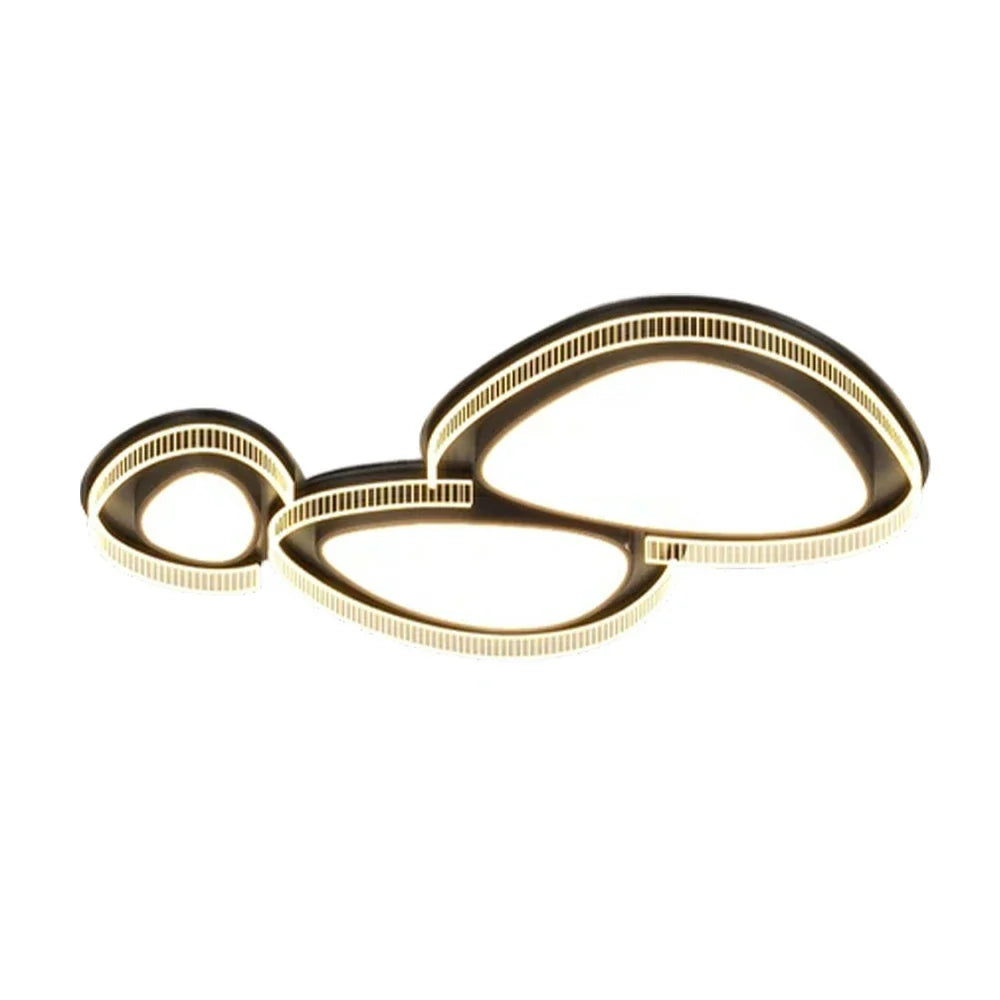 LIVARA 294W - Design Body Iron Diffuser Soft PMMA & Lighting Dimmable Three-Color LED, Eye-Protection Full-Spectrum with Light Ceiling Black