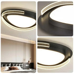 LIVARA 108W - Design Body Iron Diffuser Soft PMMA & Lighting Dimmable Three-Color LED, Eye-Protection Full-Spectrum with Light Ceiling Black