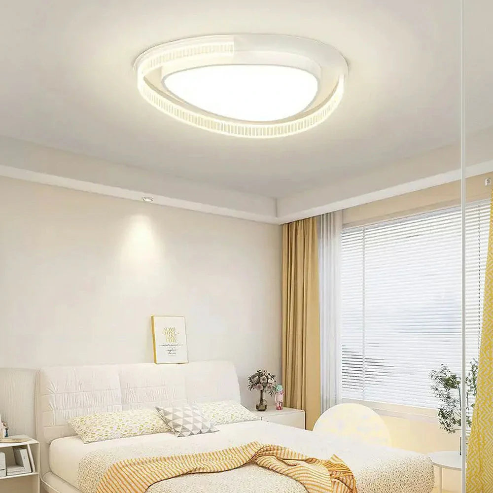 LIVARA 108W - Design Body Iron Diffuser Soft PMMA & Lighting Dimmable Three-Color LED, Eye-Protection Full-Spectrum with Light Ceiling White