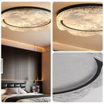 LIVARA 96W - Diffuser Soft PMMA Textured & Lighting Dimmable Three-Color LED, Eye-Protection Full-Spectrum with Light Ceiling Black