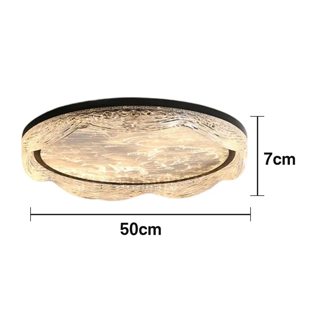 LIVARA 96W - Diffuser Soft PMMA Textured & Lighting Dimmable Three-Color LED, Eye-Protection Full-Spectrum with Light Ceiling Black