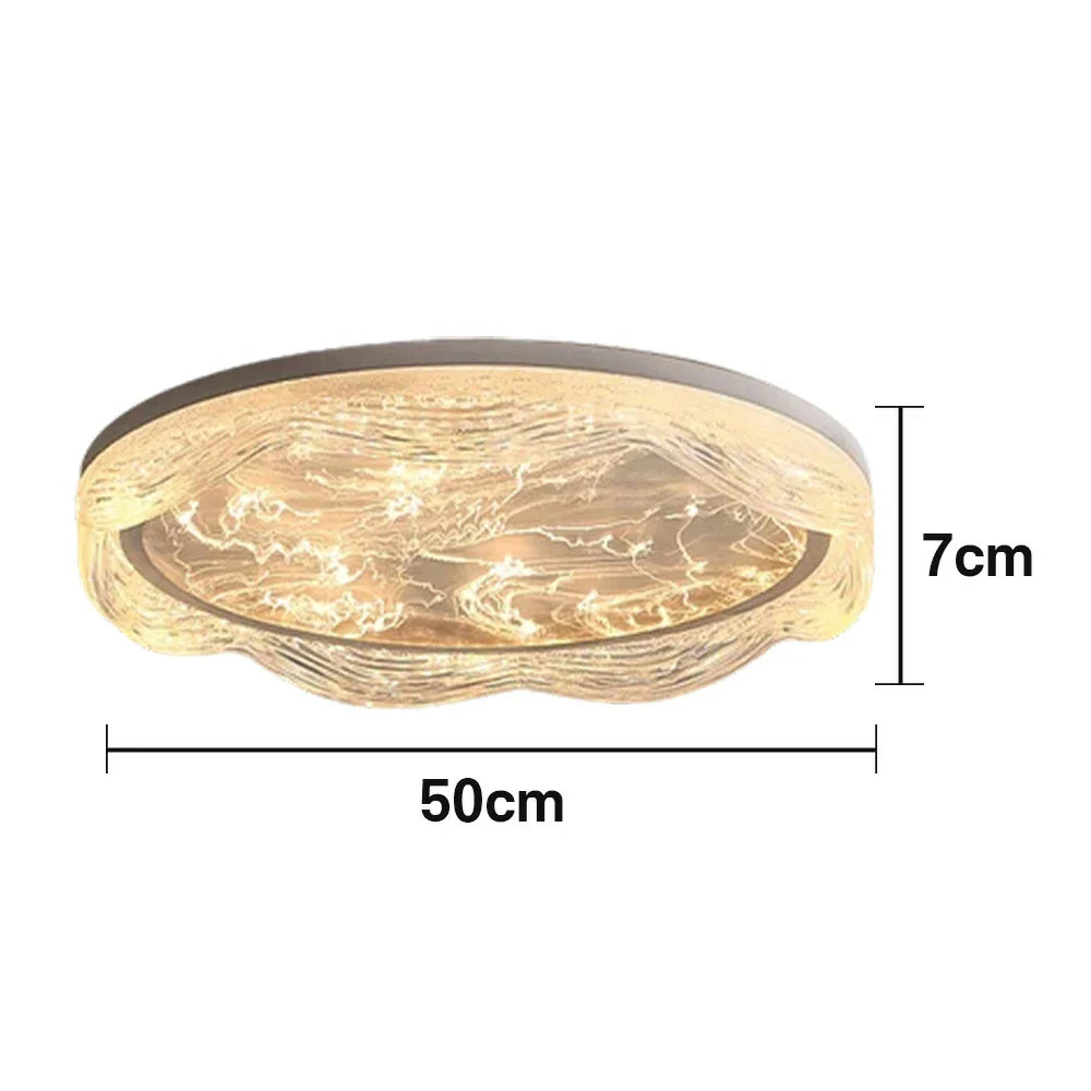 LIVARA 96W - Diffuser Soft PMMA Textured & Lighting Dimmable Three-Color LED, Eye-Protection Full-Spectrum with Light Ceiling White