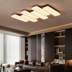 LIVARA 216W Matte - Lampshade PMMA Textured & Lighting Dimmable Three-Color LED, Eye-Protection Full-Spectrum with Light Ceiling Aluminium Black