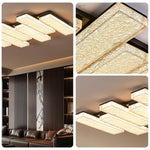 LIVARA 216W Matte - Lampshade PMMA Textured & Lighting Dimmable Three-Color LED, Eye-Protection Full-Spectrum with Light Ceiling Aluminium Black