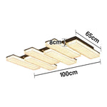 LIVARA 216W Matte - Lampshade PMMA Textured & Lighting Dimmable Three-Color LED, Eye-Protection Full-Spectrum with Light Ceiling Aluminium Black