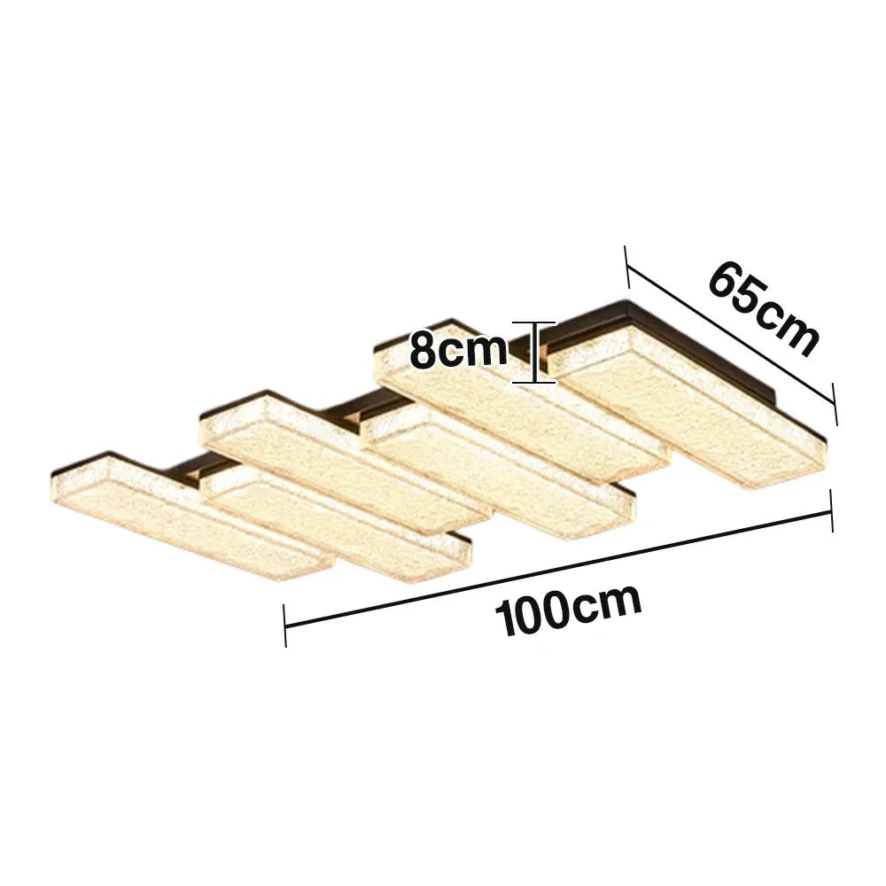 LIVARA 216W Matte - Lampshade PMMA Textured & Lighting Dimmable Three-Color LED, Eye-Protection Full-Spectrum with Light Ceiling Aluminium Black