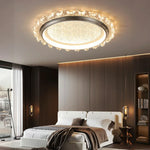LIVARA 96W Grey - Lampshade PMMA Soft & Frame Iron Die-Cast Anti-Rust LED, Full-Spectrum Dimmable with Light Ceiling Modern