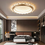 LIVARA 96W Coffee - Lampshade PMMA Soft & Frame Iron Die-Cast Anti-Rust LED, Full-Spectrum Dimmable with Light Ceiling Modern