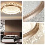 LIVARA 96W Coffee - Lampshade PMMA Soft & Frame Iron Die-Cast Anti-Rust LED, Full-Spectrum Dimmable with Light Ceiling Modern