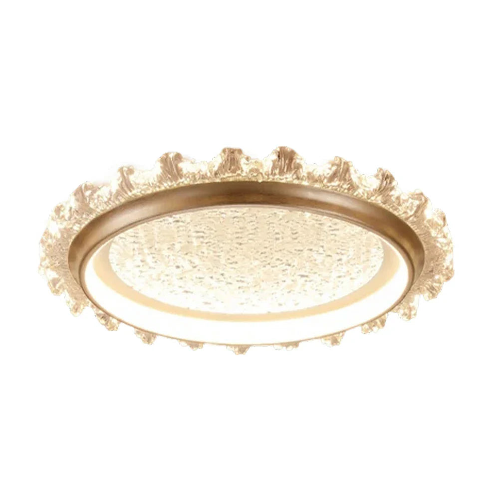 LIVARA 96W Coffee - Lampshade PMMA Soft & Frame Iron Die-Cast Anti-Rust LED, Full-Spectrum Dimmable with Light Ceiling Modern