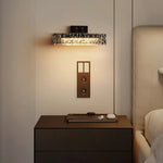 LIVARA 20W Base Iron Matte & Shade Glass Electroplated Grey Smoky LED, Eye-Protection Full-Spectrum with Light Wall