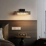 LIVARA 20W Base Iron Matte & Shade Glass Electroplated Grey Smoky LED, Eye-Protection Full-Spectrum with Light Wall