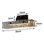 LIVARA 20W Base Iron Matte & Shade Glass Electroplated Grey Smoky LED, Eye-Protection Full-Spectrum with Light Wall