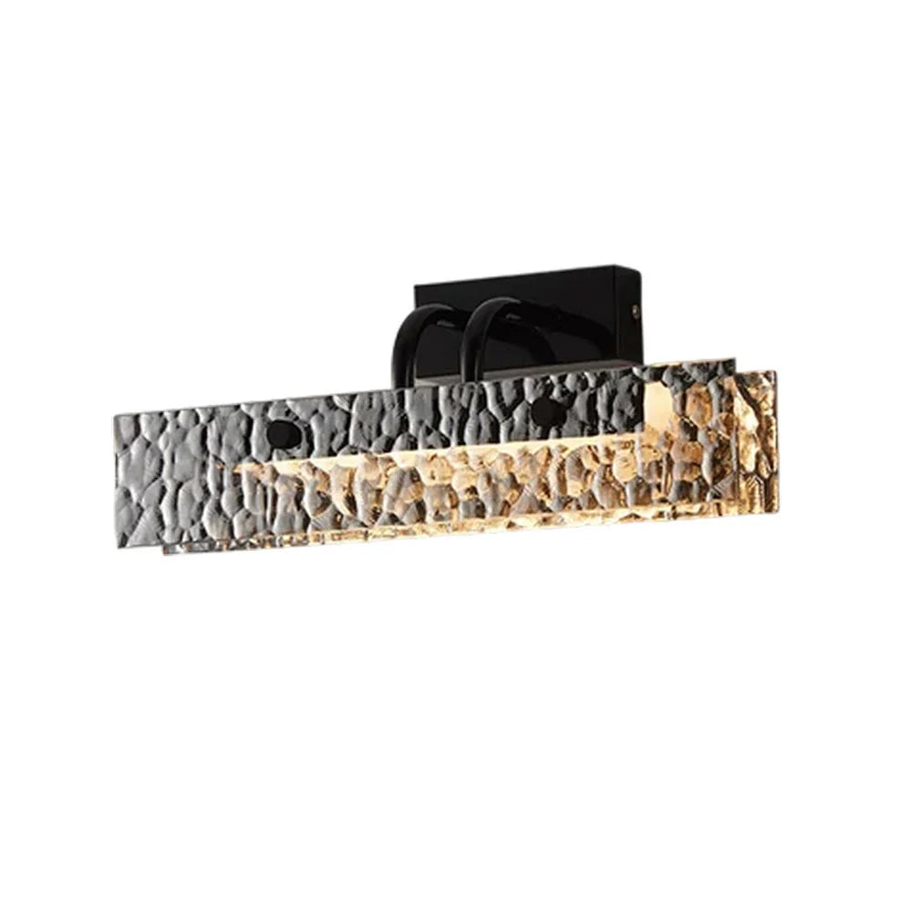 LIVARA 20W Base Iron Matte & Shade Glass Electroplated Grey Smoky LED, Eye-Protection Full-Spectrum with Light Wall