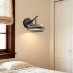 LIVARA 28W Shade Glass Grey Smoky & LED Eye-Protection Full-Spectrum Illumination, Dual-Sided 360-degree with Light Wall