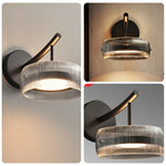 LIVARA 28W Shade Glass Grey Smoky & LED Eye-Protection Full-Spectrum Illumination, Dual-Sided 360-degree with Light Wall
