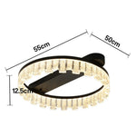 LIVARA 60W - Diffuser PMMA Dimmable & Frame Aluminum Brushed LED, Eye-Comfort Full-Spectrum with Light Ceiling Black
