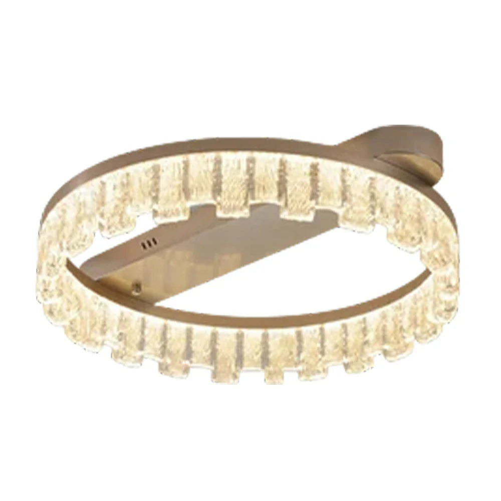 LIVARA 60W Gold - Diffuser PMMA Dimmable & Frame Aluminum Brushed LED, Eye-Comfort Full-Spectrum with Light Ceiling