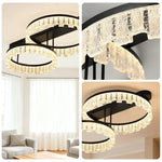 LIVARA 112W - Diffuser PMMA Dimmable & Frame Aluminum Brushed LED, Eye-Comfort Full-Spectrum with Light Ceiling Black