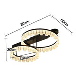 LIVARA 112W - Diffuser PMMA Dimmable & Frame Aluminum Brushed LED, Eye-Comfort Full-Spectrum with Light Ceiling Black