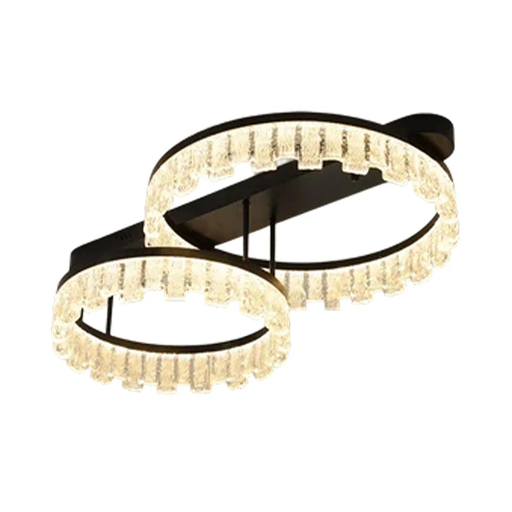 LIVARA 112W - Diffuser PMMA Dimmable & Frame Aluminum Brushed LED, Eye-Comfort Full-Spectrum with Light Ceiling Black