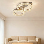 LIVARA 112W Gold - Diffuser PMMA Dimmable & Frame Aluminum Brushed LED, Eye-Comfort Full-Spectrum with Light Ceiling