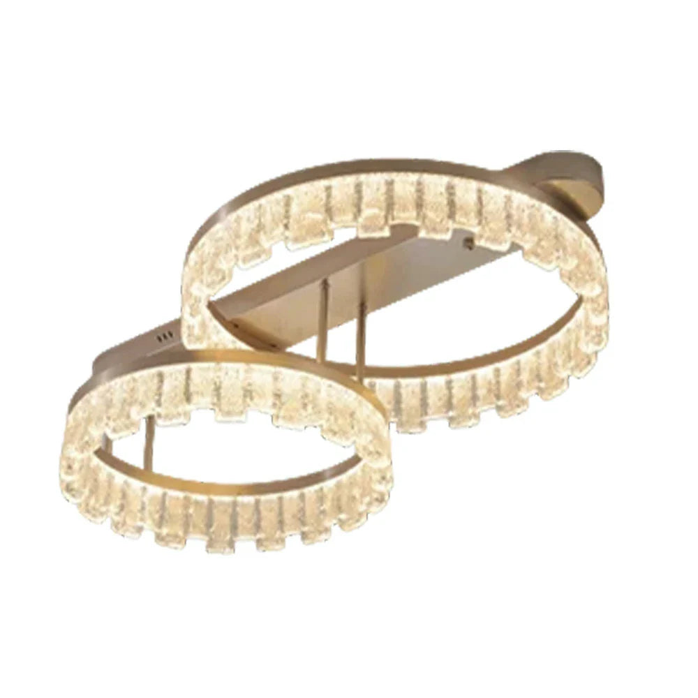 LIVARA 112W Gold - Diffuser PMMA Dimmable & Frame Aluminum Brushed LED, Eye-Comfort Full-Spectrum with Light Ceiling