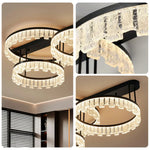 LIVARA 180W - Diffuser PMMA Dimmable & Frame Aluminum Brushed LED, Eye-Comfort Full-Spectrum with Light Ceiling Black