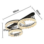 LIVARA 180W - Diffuser PMMA Dimmable & Frame Aluminum Brushed LED, Eye-Comfort Full-Spectrum with Light Ceiling Black