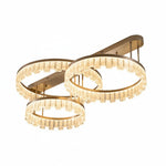 LIVARA 180W Gold - Diffuser PMMA Dimmable & Frame Aluminum Brushed LED, Eye-Comfort Full-Spectrum with Light Ceiling